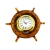 Zegar marynistyczny w drewnianym kole sterowym WC65