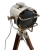 Żeglarska lampa reflektor na drewnianym, marynistycznym trójnogu 66cm