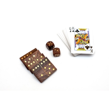 Zestaw gier COMBO - Gra w kości, Karty do gry, Domino - GMS-0139