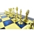 Ekskluzywne, duże klasyczne szachy metalowe Stauton S34; 36x36cm