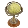 Globus Dekoracyjny na Mosiężnej Podstawie – Postarzana Mapa, Stylowy Upominek Marynistyczny