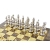 Ekskluzywny zestaw szachowy, najwyższa jakość wykonania, szachy mosiądz i cynk 36x36cm styl renesans