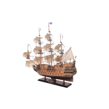Elitarny model okrętu flagowego floty Ludwika XIV z końca XVII wieku Soleil Royal - Słońce Królewskie