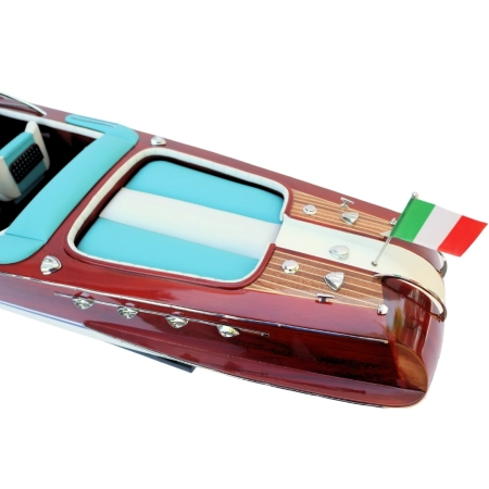 Ekskluzywny model motorówki Reeva Aquarama 87cm - wielki, drewniany model klasycznej, włoskiej łodzi motorowej – 4P-90