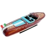 Ekskluzywny model motorówki Reeva Aquarama 87cm - wielki, drewniany model klasycznej, włoskiej łodzi motorowej – 4P-90
