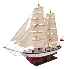 Ekskluzywny model żaglowca STS Fryderyk Chopin 74cm - prestiżowa dekoracja marynistyczna, idealny prezent dla Żeglarza