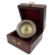 Mosiężny kompas z lupą do map w marynistycznym pudełku, doskonały prezent dla Żeglarza, morski upominek