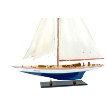 Wielki drewniany model jachtu legendy J-Class America's Cup z 1934 - “Endeavour”