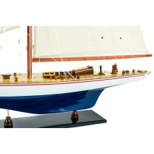 Wielki drewniany model jachtu legendy J-Class America's Cup z 1934 - “Endeavour”