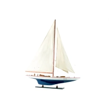 Wielki drewniany model jachtu legendy J-Class America's Cup z 1934 - “Endeavour”