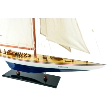 Wielki drewniany model jachtu legendy J-Class America's Cup z 1934 - “Endeavour”
