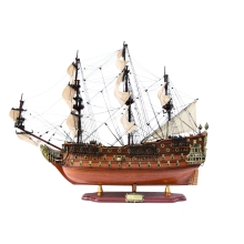 Model żaglowca HMS Prince 96cm – replika 100-działowego okrętu liniowego Royal Navy, marynistyczny prezent