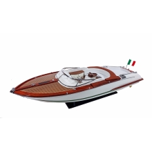 Potężny drewniany model legendarnej włoskiej łodzi motorowej Riva Aquariva Gucci 90cm