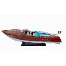 Elitarny, drewniany model legendarnej włoskiej łodzi motorowej Super Riva Aquarama Lamborghini 92cm