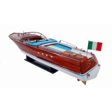 Elitarny, drewniany model legendarnej włoskiej łodzi motorowej Super Riva Aquarama Lamborghini 92cm