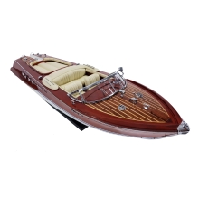 RIVA AQUARAMA 55cm - drewniany model legendarnej, włoskiej łodzi motorowej, ikony marynistycznego stylu Dolce Vita