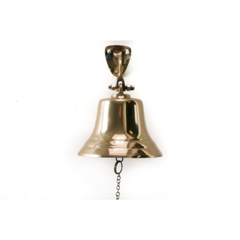 Mały żeglarski, mosiężny dzwon pokładowy 12cm, marynistyczna dekoracja, żeglarski prezent