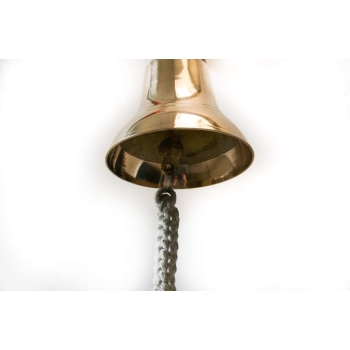 Mosiężny dzwon żeglarski 1kg, dzwon okrętowy z mosiądzu, żeglarski prezent, dekoracja marynistyczna
