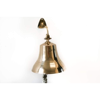 Mosiężny dzwon żeglarski 1kg, dzwon okrętowy z mosiądzu, żeglarski prezent, dekoracja marynistyczna