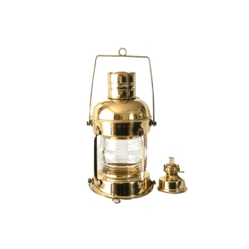 Dawna mosiężna lampa nawigacyjna, stylowa naftowa lampa żeglarska 32cm