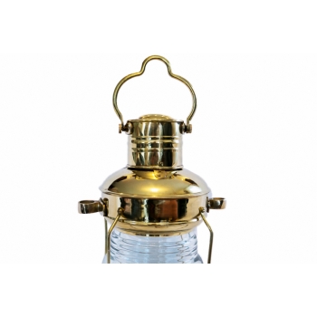 Wielka mosiężna lampa żeglarska, dawna naftowa lampa nawigacyjna