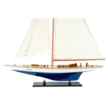 Wielki drewniany model jachtu legendy J-Class America's Cup z 1934 - “Endeavour”