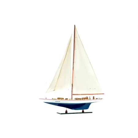Wielki drewniany model jachtu legendy J-Class America's Cup z 1934 - “Endeavour”