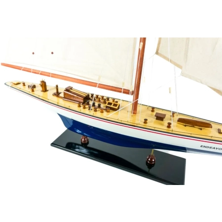 Wielki drewniany model jachtu legendy J-Class America's Cup z 1934 - “Endeavour”