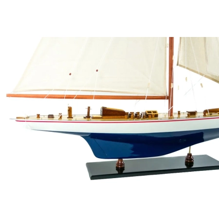 Wielki drewniany model jachtu legendy J-Class America's Cup z 1934 - “Endeavour”