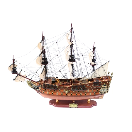 Model żaglowca HMS Prince 96cm – replika 100-działowego okrętu liniowego Royal Navy, marynistyczny prezent