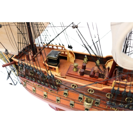 Model żaglowca HMS Prince 96cm – replika 100-działowego okrętu liniowego Royal Navy, marynistyczny prezent