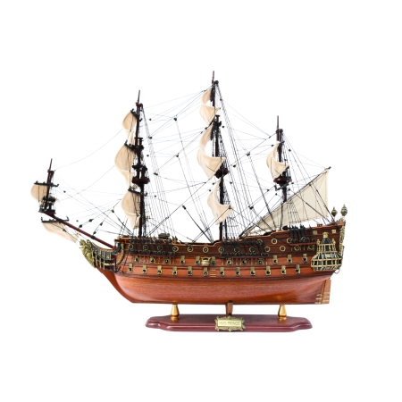 Model żaglowca HMS Prince 96cm – replika 100-działowego okrętu liniowego Royal Navy, marynistyczny prezent