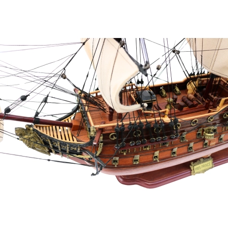 Model żaglowca HMS Prince 96cm – replika 100-działowego okrętu liniowego Royal Navy, marynistyczny prezent