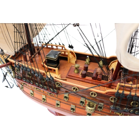 Model żaglowca HMS Prince 96cm – replika 100-działowego okrętu liniowego Royal Navy, marynistyczny prezent