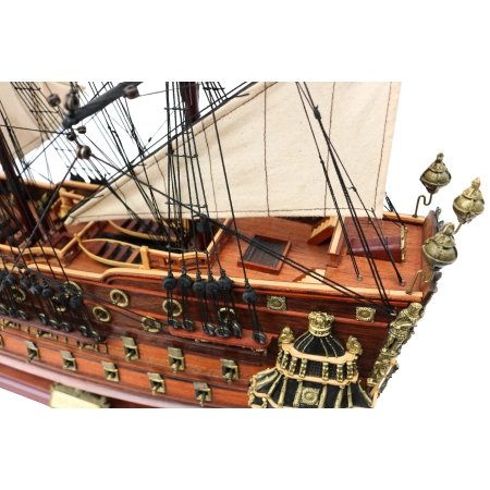 Model żaglowca HMS Prince 96cm – replika 100-działowego okrętu liniowego Royal Navy, marynistyczny prezent