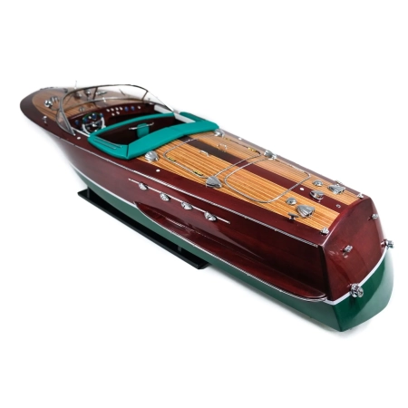 RIVA SUPER TRITONE 90cm - model klasycznej, drewnianej łodzi motorowej ery La Dolce Vita w skali 1:10