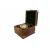 Mosiężna busola kapitańska w drewnianym, marynistycznym pudełku 15cm