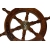 Koło sterowe z drewna 46cm z mosiężną piastą, kapitański symbol dowodzenia