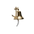 Potężny, mosiężny dzwon okrętowy z kotwicą 2,2kg, dzwon żeglarski z mosiądzu
