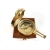 Stylowy mosiężny kompas żeglarski w drewnianym, marynistycznym pudełku - żeglarski prezent, morski upominek, dekoracja m