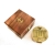 Stylowy mosiężny kompas żeglarski w drewnianym, marynistycznym pudełku - żeglarski prezent, morski upominek, dekoracja marynistyczna