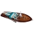 Drewniany model łodzi motorowej RIVA AQUARAMA - stylowy model klasycznej motorówki, prestiżowy prezent, dekoracja marynistyczna