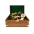 Mosiężny żeglarski sekstant w dawnym, drewnianym pudełku - morski symbol, żeglarski prezent