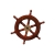 Koło sterowe z drewna 33cm z mosiężną piastą - kapitański symbol trzymania steru władzy, żeglarski prezent