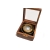Busola żeglarska z mosiądzu w marynistycznym, przeszklonym pudełku z drewna - stylowy, żeglarski prezent
