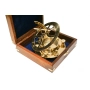 Stylowy kompas żeglarski z mosiądzu z zegarem słonecznym w marynistycznym pudełku